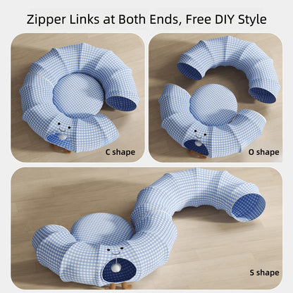 Dachshund Bed | Tunnel Burrow Cave + Open Cushion | All-Season | ArtisanUni