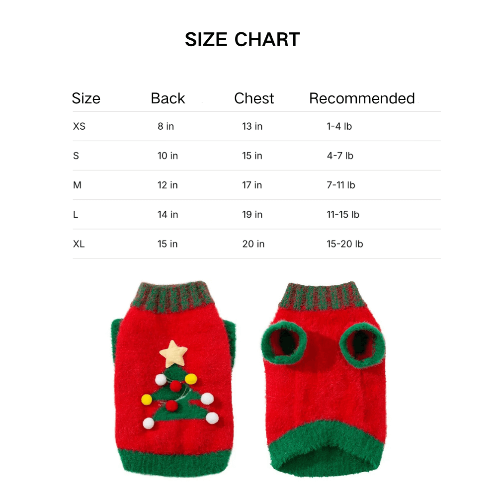 Christmas Sweater for Dogs & Cats | Festive Holiday Pet Clothing | ArtisanUni