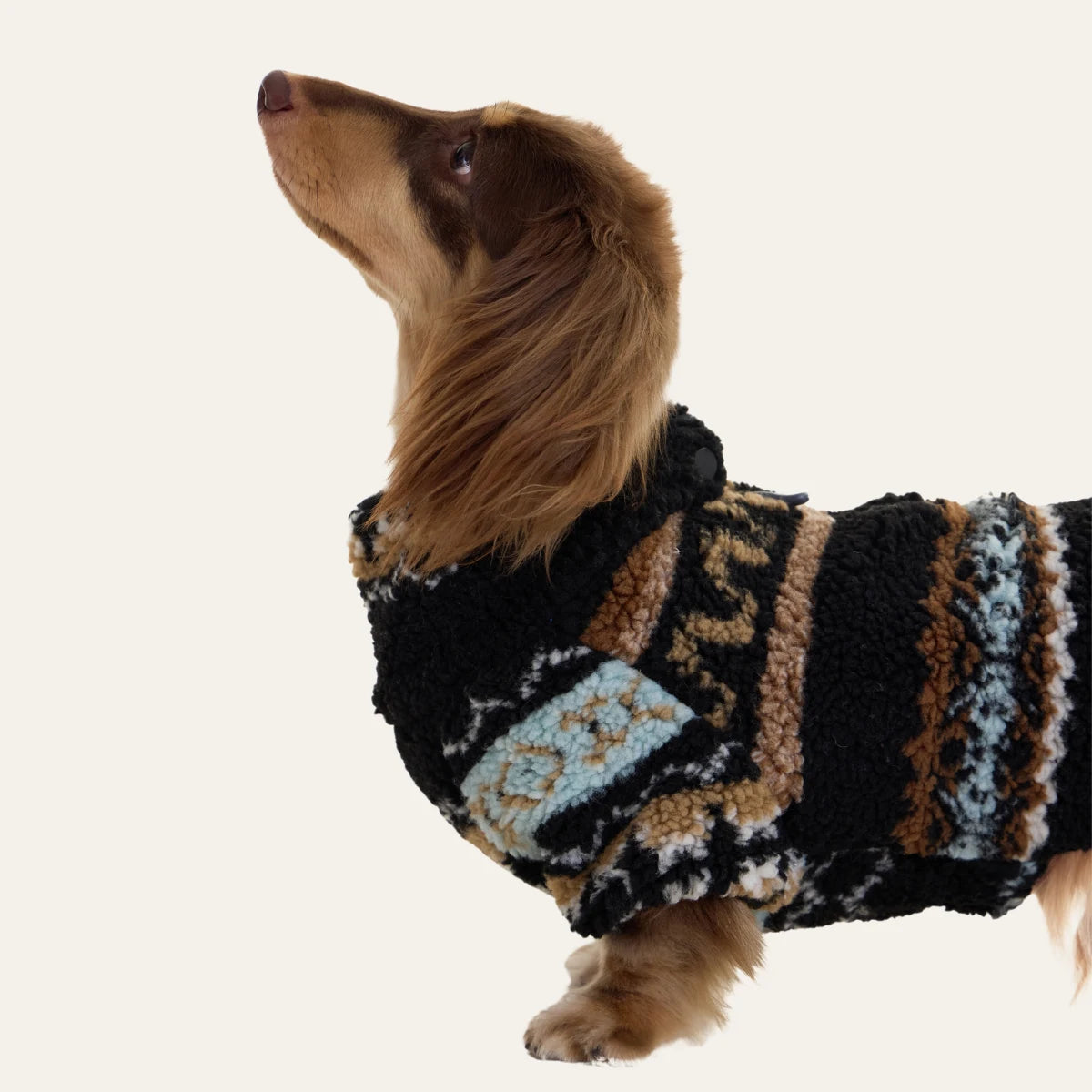 Patterned Dachshund Fleece Onesie