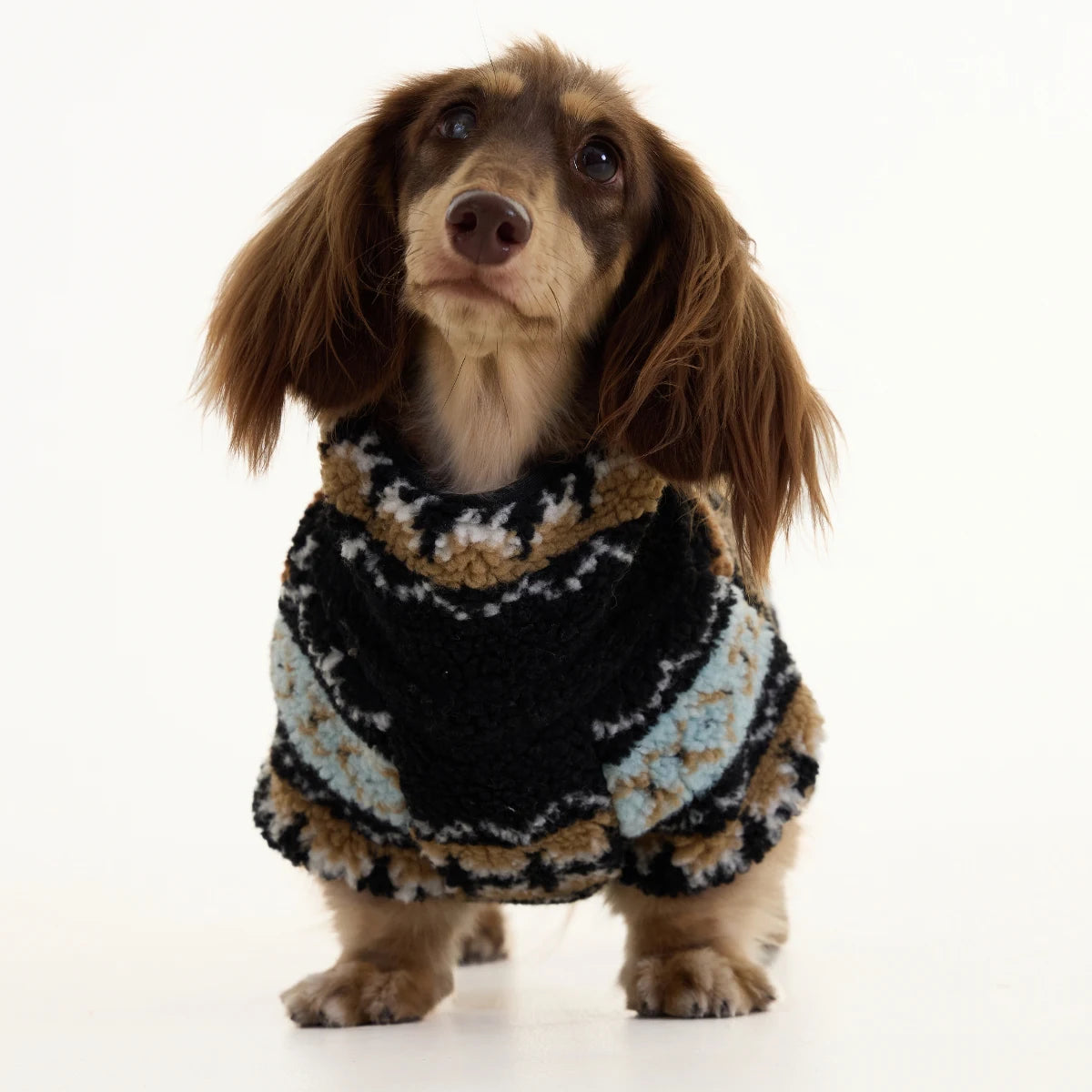 Patterned Dachshund Fleece Onesie