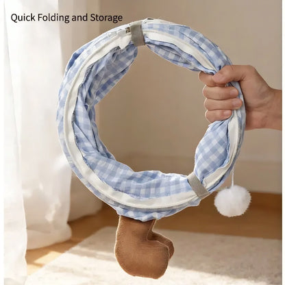 Dachshund Bed | Tunnel Burrow Cave + Open Cushion | All-Season | ArtisanUni