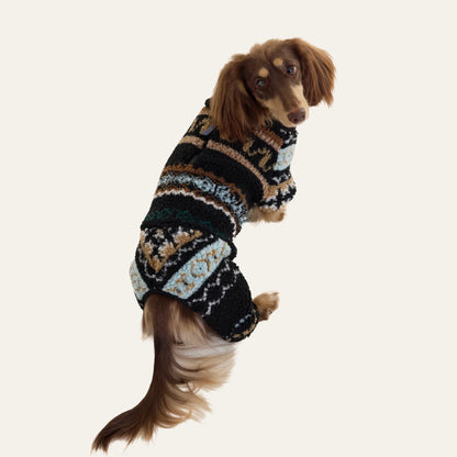 Patterned Dachshund Fleece Onesie