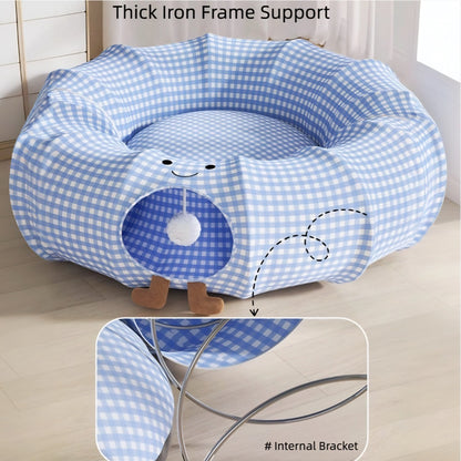 Dachshund Bed | Tunnel Burrow Cave + Open Cushion | All-Season | ArtisanUni