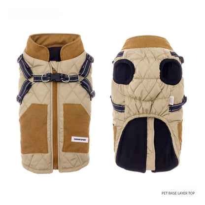 Dachshund Harness Coat | Fleece-Lined Vest with Glow-in-Dark Safety | ArtisanUni