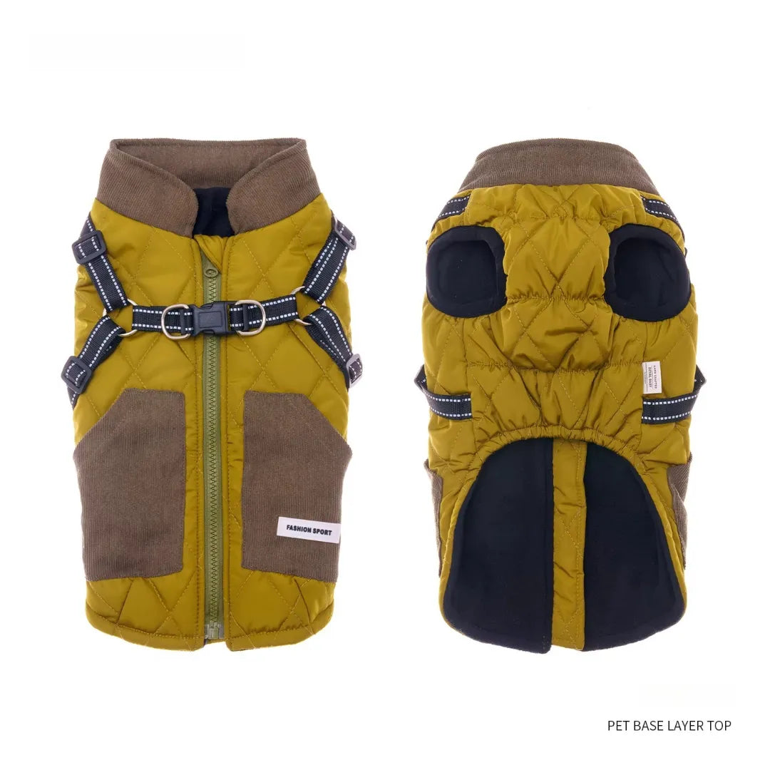 Dachshund Harness Coat | Fleece-Lined Vest with Glow-in-Dark Safety | ArtisanUni