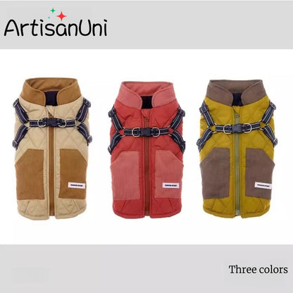 Dachshund Harness Coat | Fleece-Lined Vest with Glow-in-Dark Safety | ArtisanUni